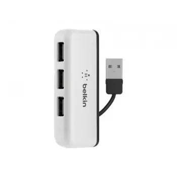 Belkin USB 2.0 4-Portu Ceļojumu Hubs, Sudrabs, F4U021bt