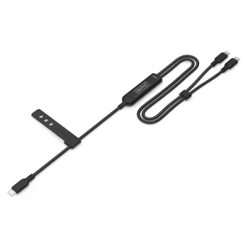 DIGITUS USB-C 2in1 lādēšanas kabelis 140W, USB-C uz 2×USB-C, 1.8 m, USB 2.0, melns