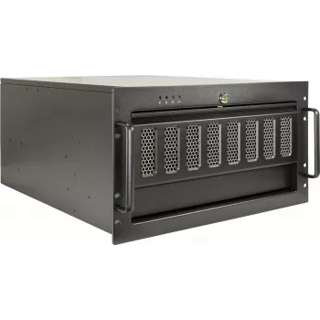 INTER-TECH IPC 6U-6606 19 collu rāmja korpuss — 6U profesionālam tīkla aprīkojumam