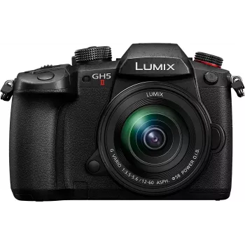 Panasonic Lumix GH5M2 + FS12060 SLR-Kameras Komplekts 20,33 MP Live MOS 5184 x 3888 pikseļi Melns (DC-GH5M2ME)