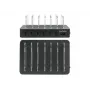 Manhattan 6 portu USB lādētāja stacija, 6x USB-A, 6x 2.4A, Smart IC, LED indikatori, melna, 3 gadu garantija