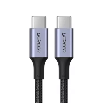 USB-C uz USB-C kabelis UGREEN 90120B — 3 m, 5 A, PD, 20 V, 480 Mbps, melns
