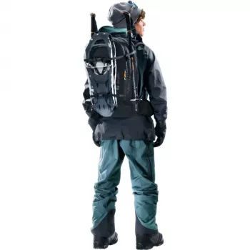 Mugursoma DEUTER Freerider Pro 34+ — tehniskā frīraida slēpošanas tūrisma mugursoma, 34 L, melna, ķiveres turētājs, gurnu josta