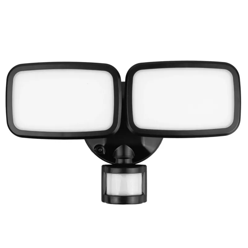 LED āra sienas lampa MACLEAN MCE524 ar PIR kustības sensoru, modelis MCE524 B