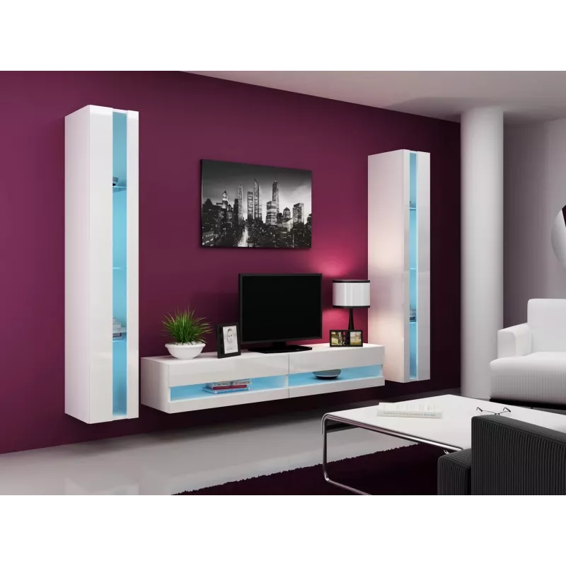 Cama plauktu bloks VIGO NEW 180/40/30 balts/balts spīdums