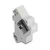 DELOCK 67043 Keystone moduļa turētājs DIN sliedei — plastmasa, iezemēts, 60×88.2×21.5 mm, pelēks