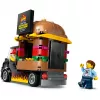 LEGO City Burger Furgons Bērniem no 5 Gadiem - Pārtikas Kravas Auto Ar Virtuvi Un Figūriņām
