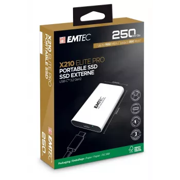 EMTEC Portable SSD X210 Elite Pro 250 GB 3.2 Gen2 ārējais disks