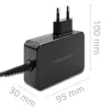 Qoltec PD 120W Turbo ātrais lādētājs | 5-28V | 3-4,5A | USB-C | Melns