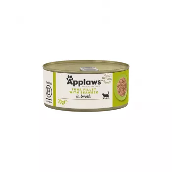 APPLAWS Tuna Fileja ar Jūraszālēm Buljonā - mitrā kaķu barība - 70g