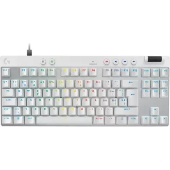 Logitech G PRO X RAPID spēļu tastatūra - TKL - mehāniskā - QWERTZ (CH) - balta (920-013286)