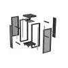 Rack skapis LANBERG FF01-6624-23BL 24U brīvi stāvošs 19 collu 600×600 mm IP20 melns