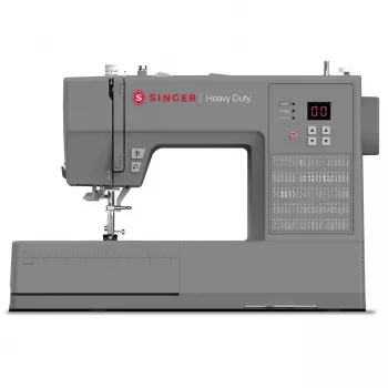 SINGER automātiskā šujmašīna HD6605 — elektriska, 1-pakāpju pogcaurums, brīvā roka, pelēka, 6 kg