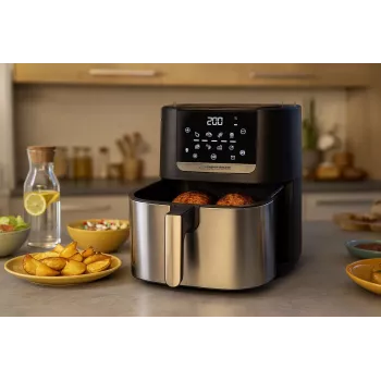 Gaisa fritieris ESPERANZA EKA004 — 8 L, 1700 W, 8 programmas, skārienvadība, nerūsējošais tērauds