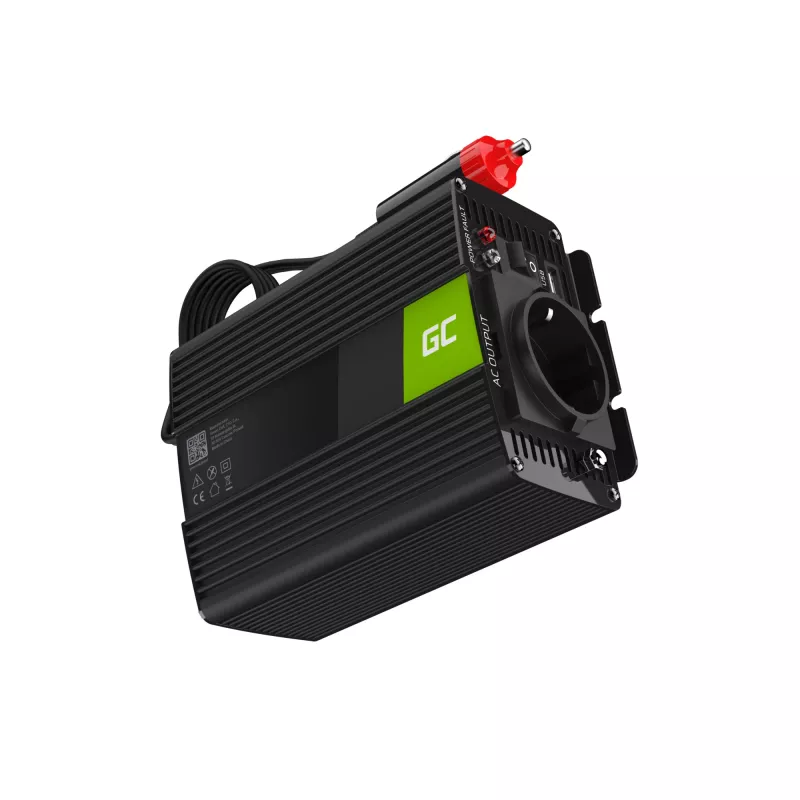 GREEN CELL Autoinvertors 12V uz 230V 150W/300W Tīrs Sinuss