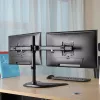 HAGOR HA FS - Divu monitoru stiprinājums galdam - 2 LCD ekrāniem - Melns - Ekrāna izmērs: 38-68 cm (15-27 inch)