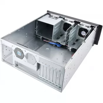 Silverstone RM400 Rack 4U Melns, Pelēks
