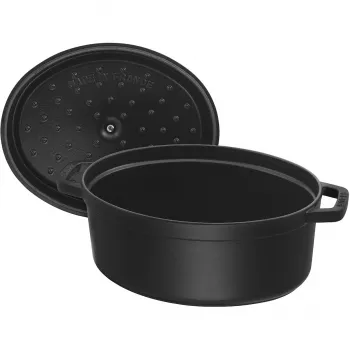 Cepešpanna Staub 40509-509-0 12 L Čuguns Melna