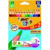BIC Evolution Triangle 8871462 krāsainie zīmuļi, 12 krāsu komplekts