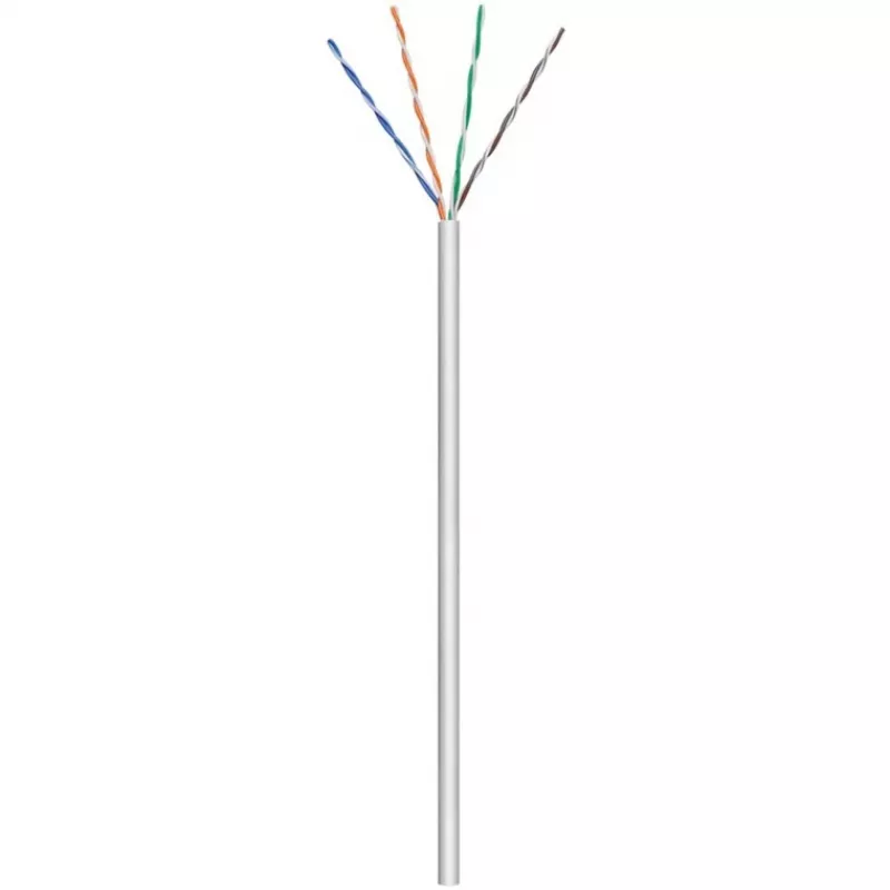 Wentronic Goobay CAT 6 tīkla kabelis, U/UTP, pelēks, 100 m - CCA, AWG 24/7 (dzīslas), PVC (93884)