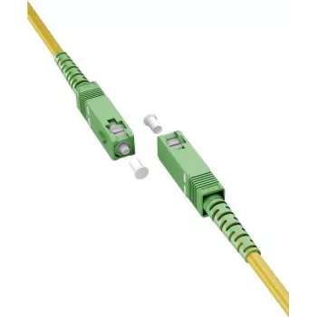 Goobay 59641 Šķiedru optikas kabelis 10 m SC/APC FTTH OS2 Dzeltens (59642)