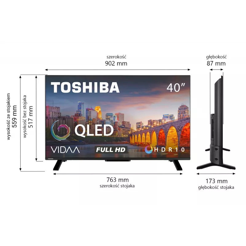 QLED televizors 40 collu 40QV2F63DG