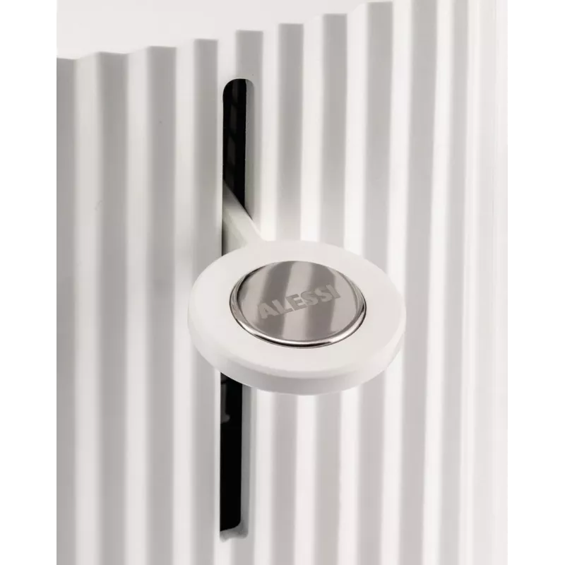 Grauzdētājs Alessi MDL08B Melns — Plissé dizains, 6 grauzdēšanas līmeņi, bagelis/atkausēšana/uzsildīšana, 340×185×250 mm