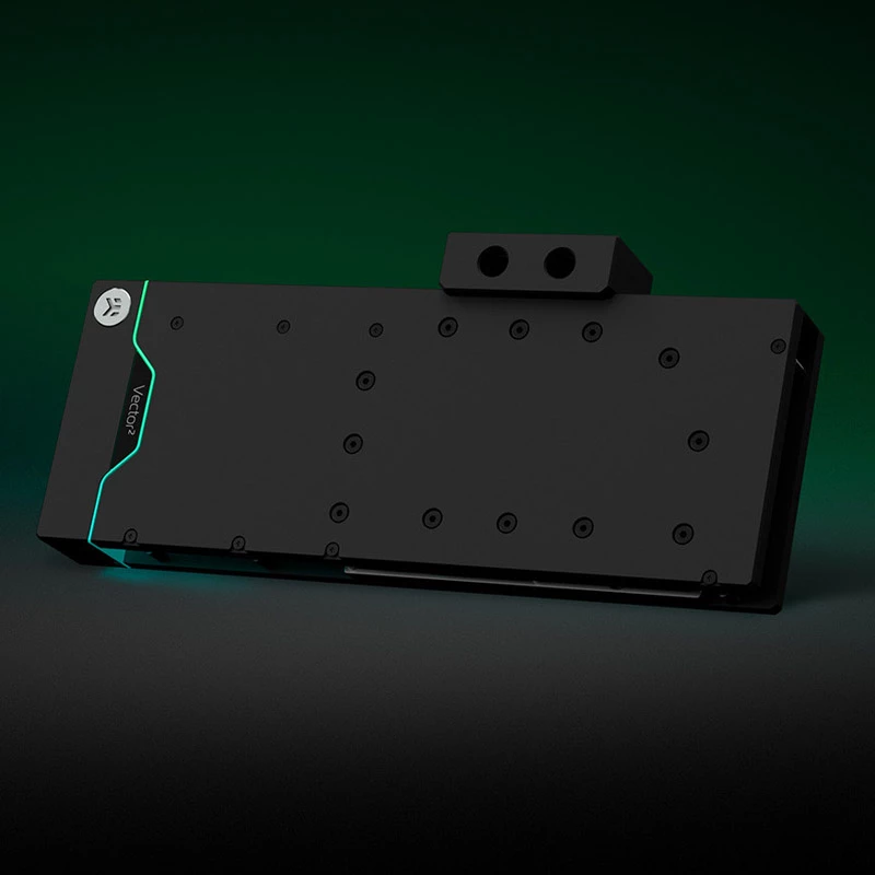 Ūdens bloka aktīvā aizmugures plate EK Water Blocks Acetal Nickel Black 41mm