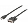 NEDIS HDMI™ - DVI-D kabelis, 2 m, niķelēts, melns