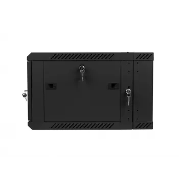 Sienas stiprinājuma skapis LANBERG WF02-6606-10B 6U 600x374.3x600 mm nerūsējošais tērauds melns
