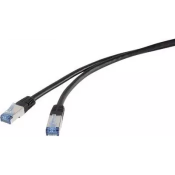 Renkforce RF-4673686 tīkla kabelis melns 1 m Cat6a S/FTP (S-STP) (RF-4673686)