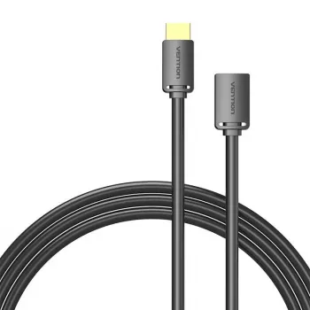HDMI kabelis Vention AHCBD 0,5 m, HDMI Type A tēviņš uz HDMI Type A mātīti, HDMI 2.0, zeltīti kontakti, melns