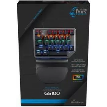 Gaming tastatūra MediaRange MRGS100 QWERTZ vācu melna sudraba