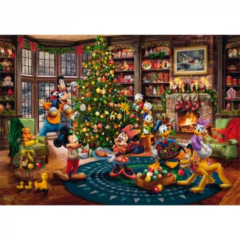 Thomas Kinkade Studios: Disney - Mikijs un Minija rotā eglīti, Puzle 1000 gabali