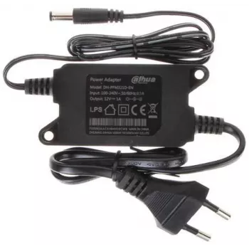 Barošanas bloks DAHUA PFM321D, iekštelpu 12 V, 100–240 V 50/60 Hz, melns, 84×41×26 mm