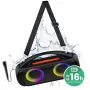 Portatīvais skaļrunis MEDIA-TECH MT3184 — Bluetooth 5.3, 60W RMS, IPX5, Li-Ion akumulators 16h, USB-C uzlāde, MicroSD, TWS, mikrofons, tālvadība