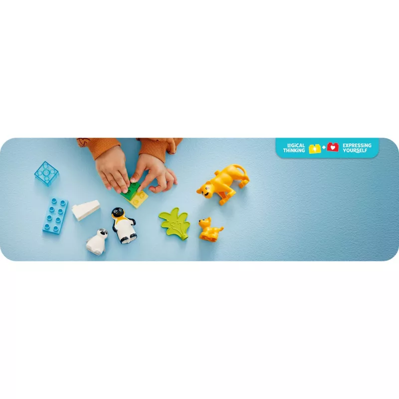 Lego 10442 Savvaļas dzīvnieku ģimenes: Pingvīni un Lauvas