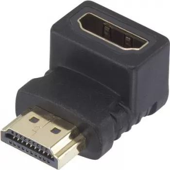 SpeaKa Professional HDMI Adapteris [1x HDMI-Spraudnis - 1x HDMI-Ligzda] 90° uz augšu leņķots, apzeltīti kontakti SpeaKa Professional (SP-7870132)