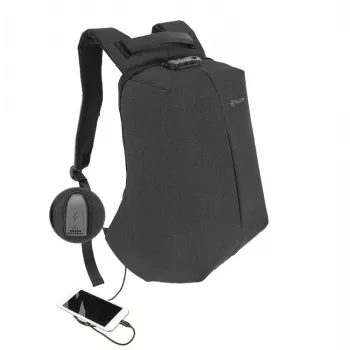 Mugursoma Tellur Notebook 15.6 Antitheft ar USB portu, Melna
