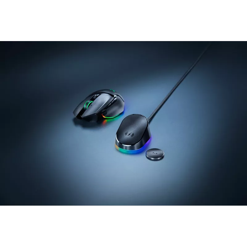 Razer Mouse Dock Pro ar bezvadu uzlādes paliktni