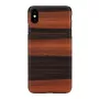 Man & Wood viedtālruņa maciņš iPhone XS Max — ebony melns, aizsargājoša cieta aizmugures vāciņš