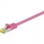 Tīkla kabelis Goobay RJ-45 CAT7 1,5m fuksīns S/FTP