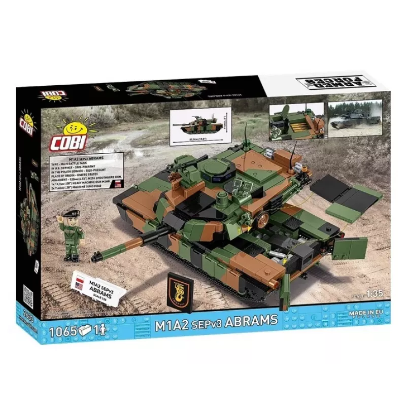 Konstruktors Cobi M1A2 SEPV3 Abrams ar 1065 klucīšiem