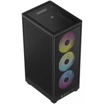 Corsair 2000D Black Mini-ITX korpuss ar RGB AIRFLOW, bez barošanas bloka