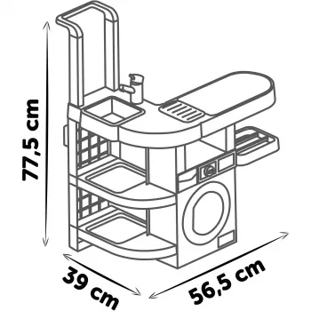 Smoby 7600330327 Grey – Bērnu mājsaimniecības rotaļlieta