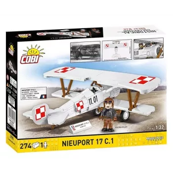 Cobi ķieģeļu komplekts Nieuport 17 C.1 274 gabali modeļa komplekts