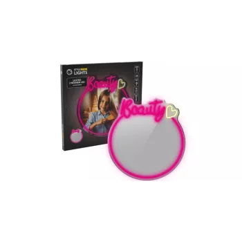 LED neon spoguļgaisma MANTA MASNL130PK Style Neon Lights BEAUTY, rozā akcents, dekoratīvs spoguļa apgaismojums
