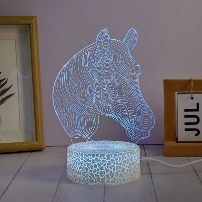 Manta SNL116RGB RGB 3D zirga dekoratīvā LED lampa