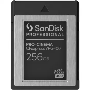 SanDisk Professional PRO-CINEMA 256GB CFexpress VPG400 Type B karte, lasīšana līdz 1700MB/s, rakstīšana līdz 1400MB/s