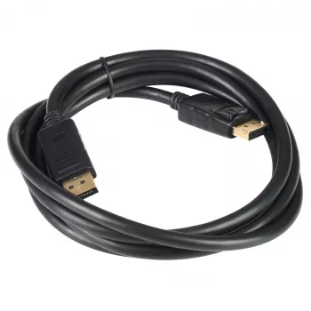 Akyga AK-AV-10 DisplayPort kabelis, spraudnis–spraudnis, zeltīti spraudņi, 1,8 m, melns